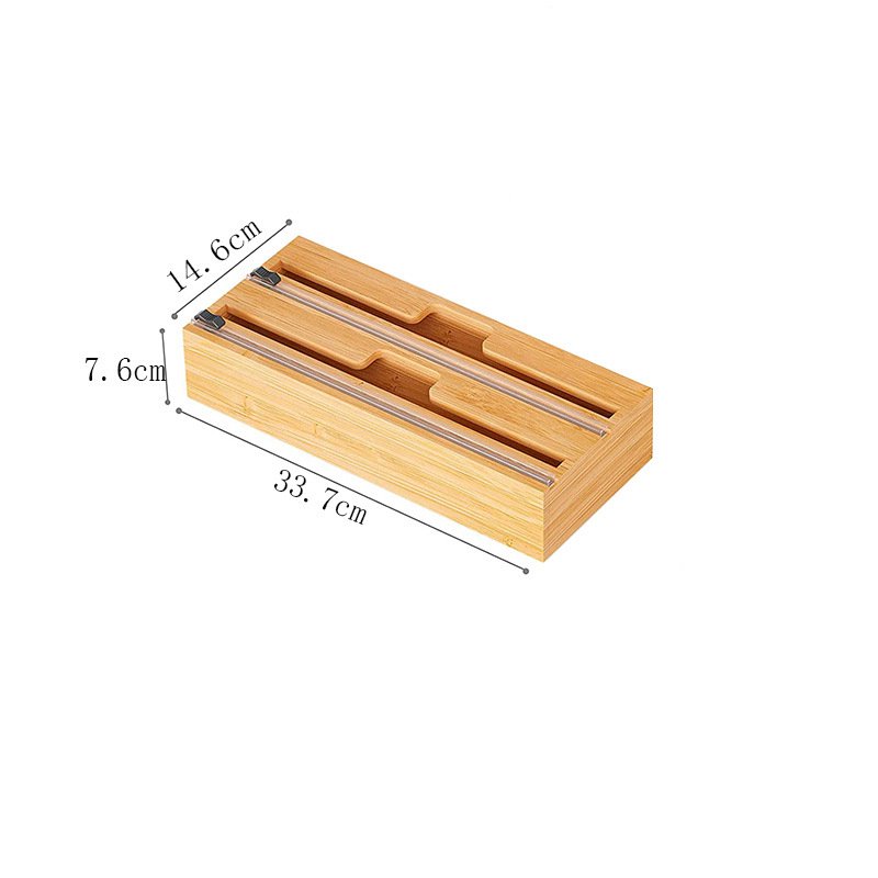 2 in1 cling film plastic label aluminum foil and wax paper plastic storage organizer food dispenser for kitchen