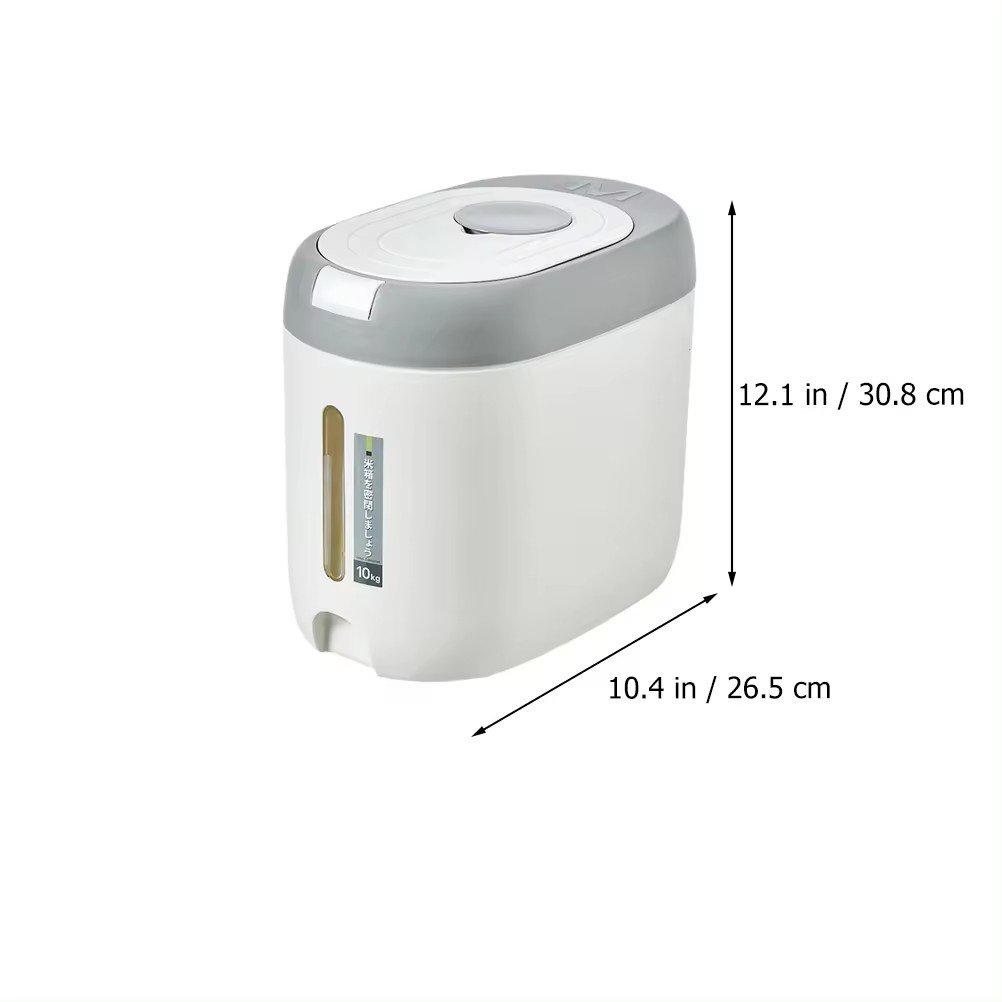 Most Popular High Quality 10kg Airtight Rice Bin Pet Food Store Container for Kitchen Flour Storage Plastic Storage Box