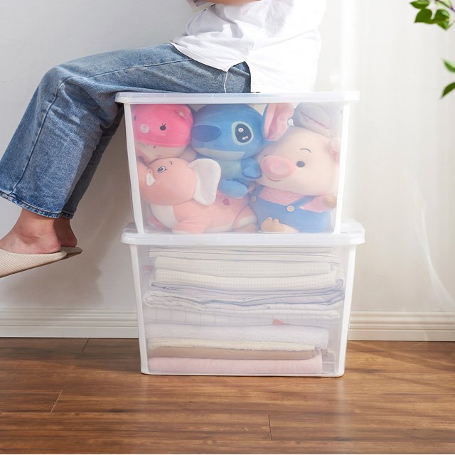 Plastic storage box Foldable Household Big Plastic Storage Box For Clothes Toys Kitchen Plastic Food Storage Boxes