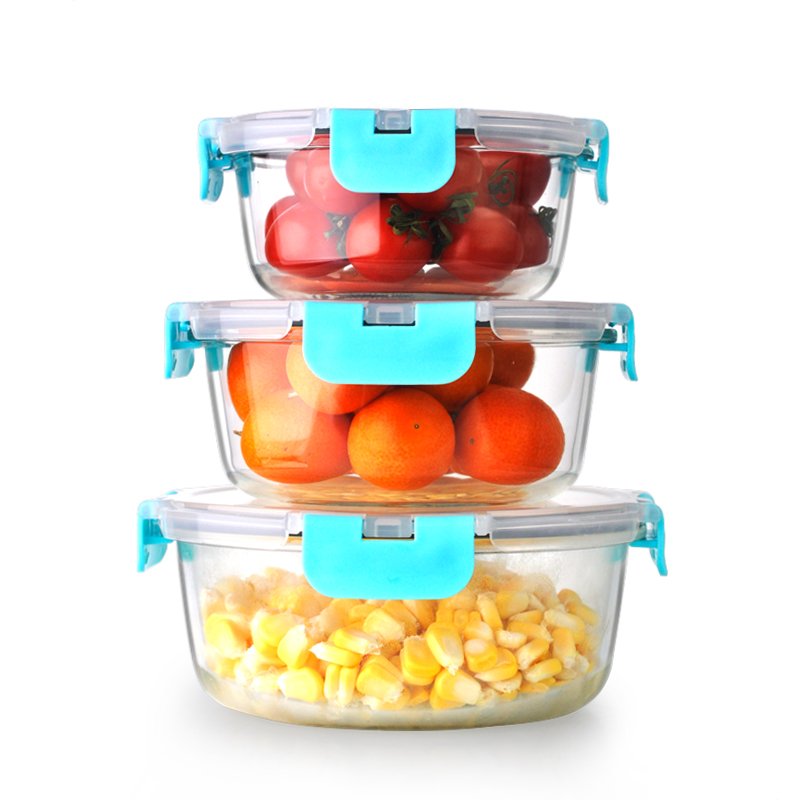 Hot Sale Eco-Friendly Glass Food Storage Containers With Bamboo Lid