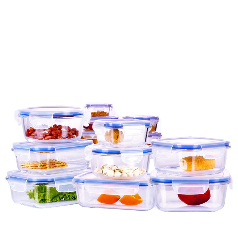 Hot Sale Eco-Friendly Glass Food Storage Containers With Bamboo Lid