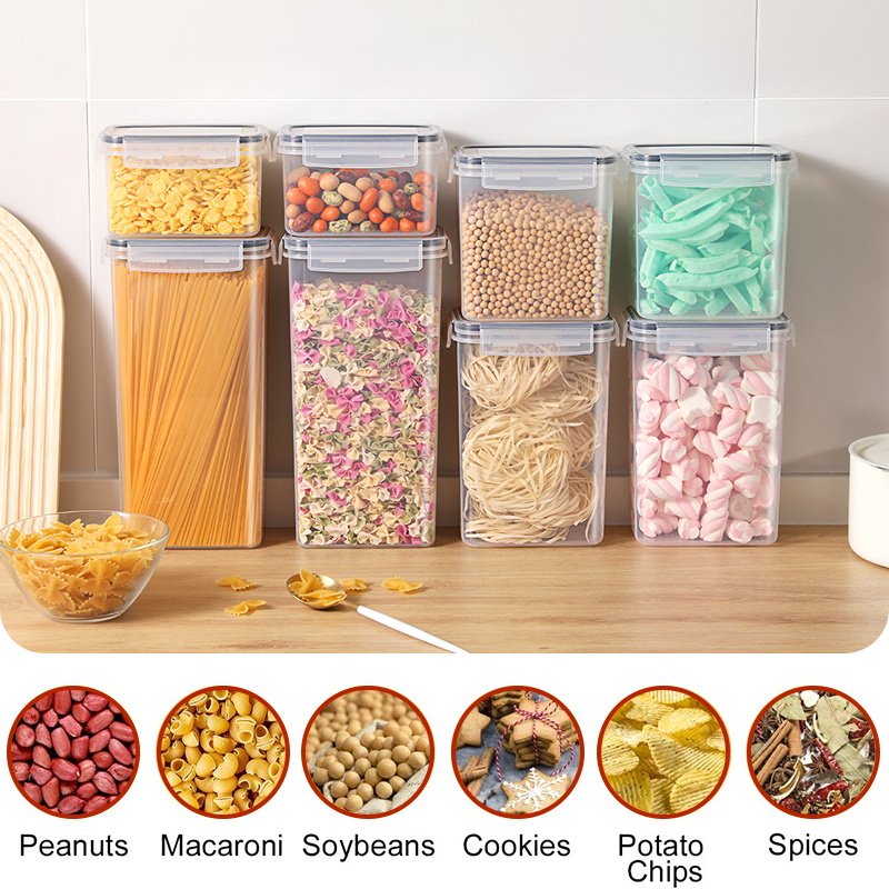 Custom Logo 24Pack Set Kitchen Storage Container Stackable Transparent With Airtight Lids Food Storage Box