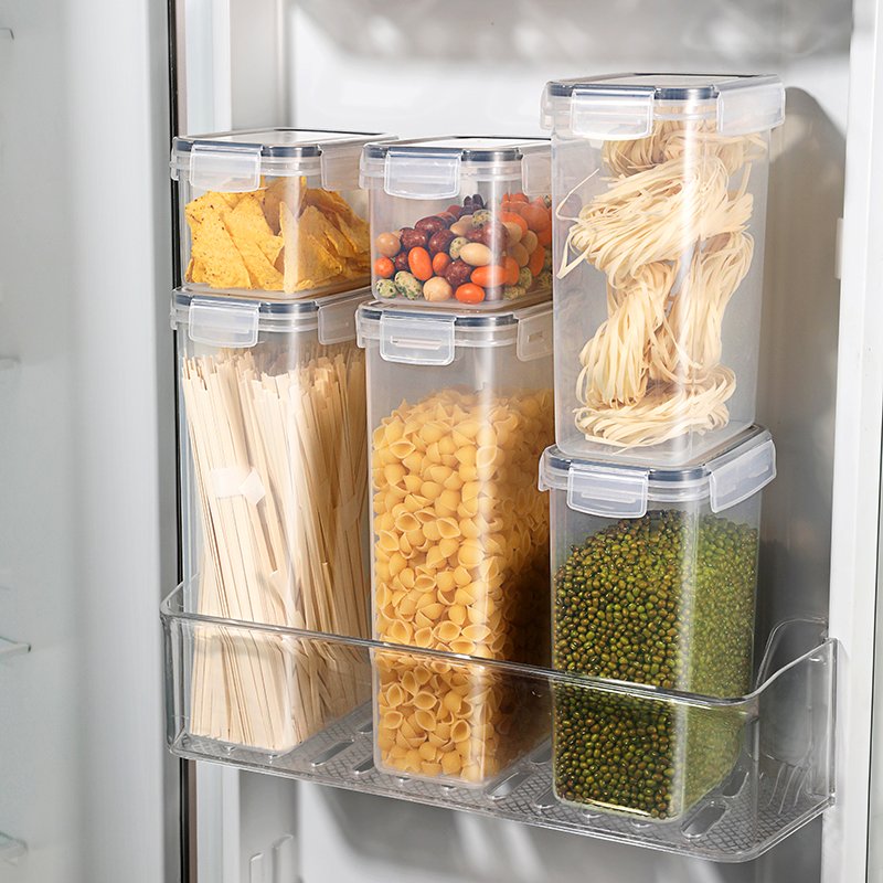 Custom Logo 24Pack Set Kitchen Storage Container Stackable Transparent With Airtight Lids Food Storage Box