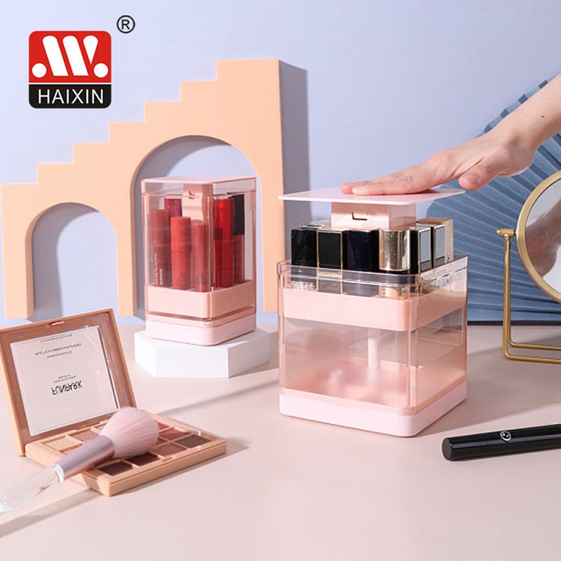 Lipstick Beauty Cosmetic holder Jewelry Display storage box Plastic Make up Organizer cosmetics storage box