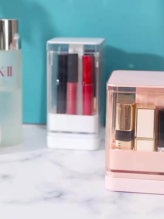 Lipstick Beauty Cosmetic holder Jewelry Display storage box Plastic Make up Organizer cosmetics storage box