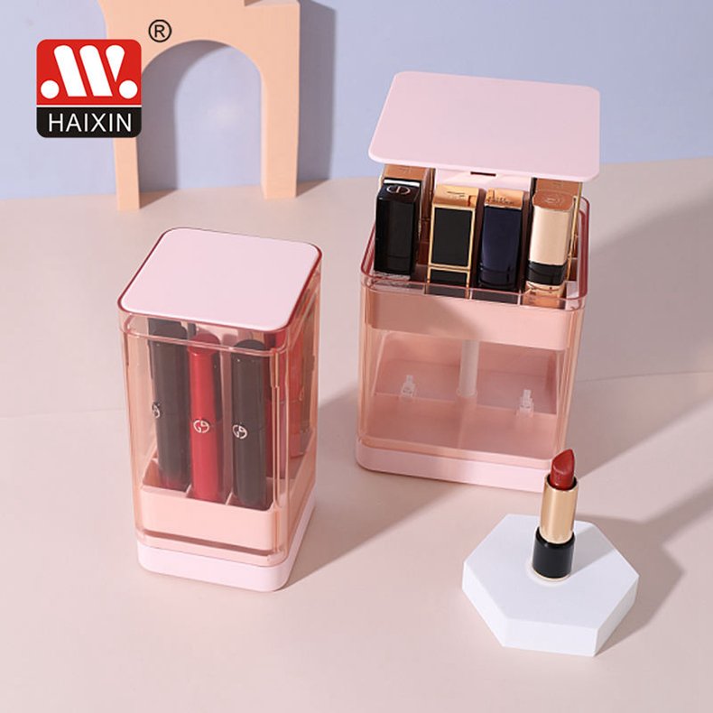 Lipstick Beauty Cosmetic holder Jewelry Display storage box Plastic Make up Organizer cosmetics storage box