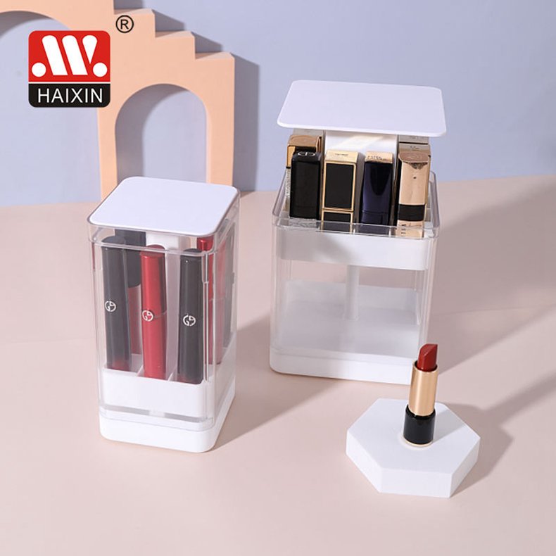 Lipstick Beauty Cosmetic holder Jewelry Display storage box Plastic Make up Organizer cosmetics storage box
