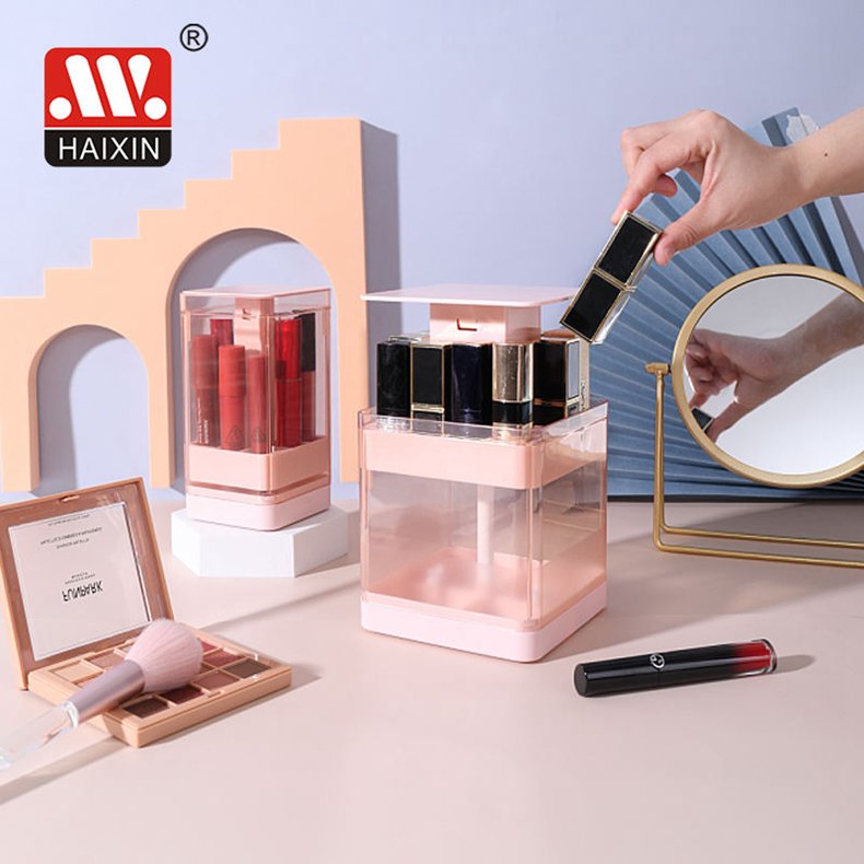 Lipstick Beauty Cosmetic holder Jewelry Display storage box Plastic Make up Organizer cosmetics storage box