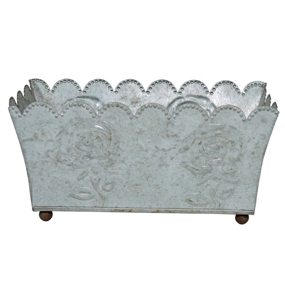 Iron Metal Galvanized Ice Bucket food storage and container use in kitchen table top storage ice container