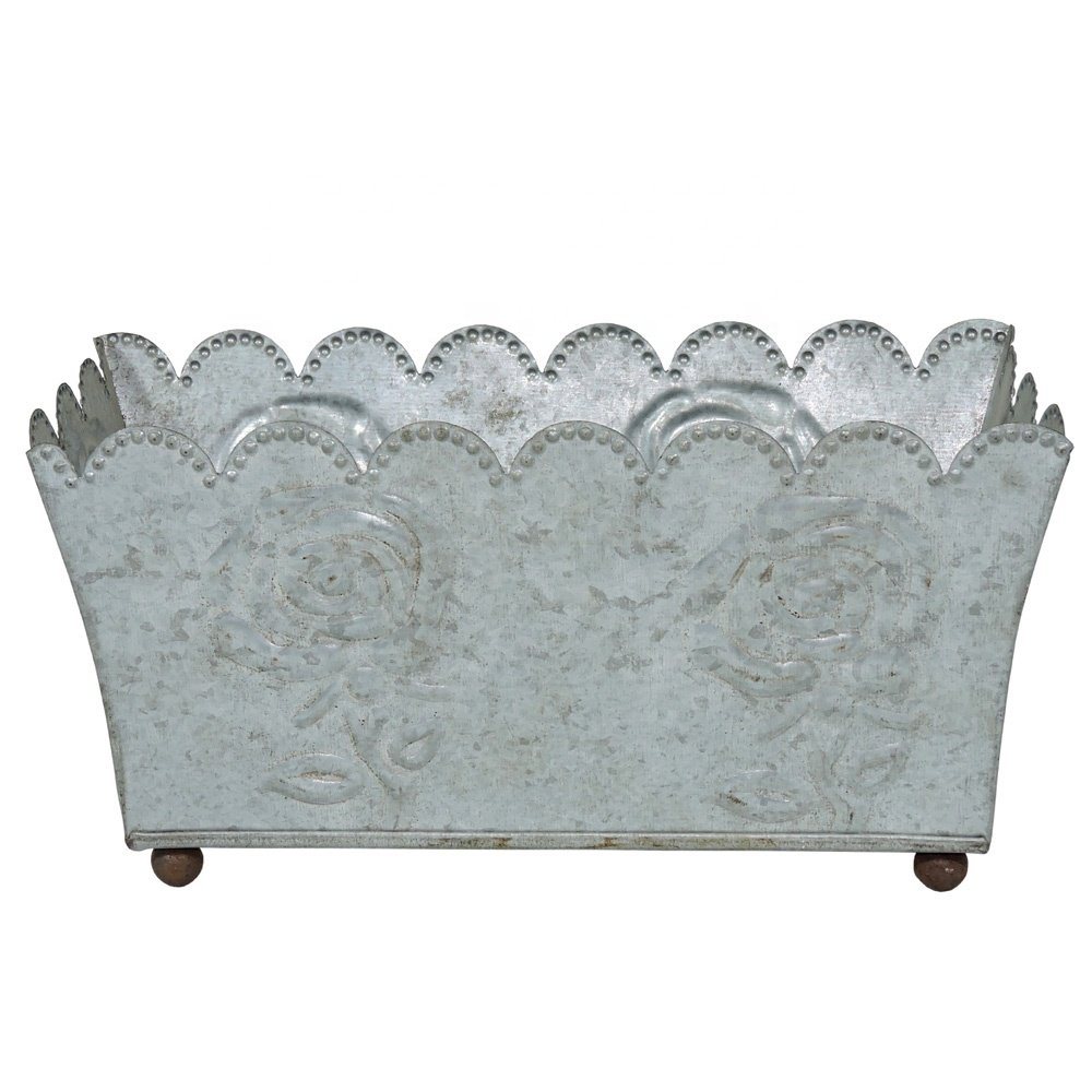 Iron Metal Galvanized Ice Bucket food storage and container use in kitchen table top storage ice container
