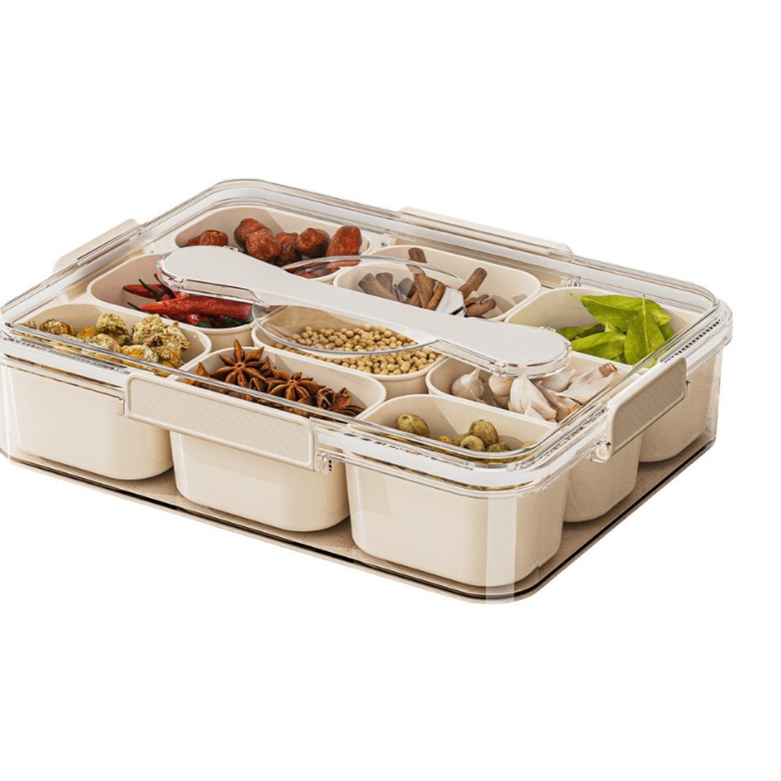 kitchen portable stackable food storage container divider chocolate nuts dried fruit storage box