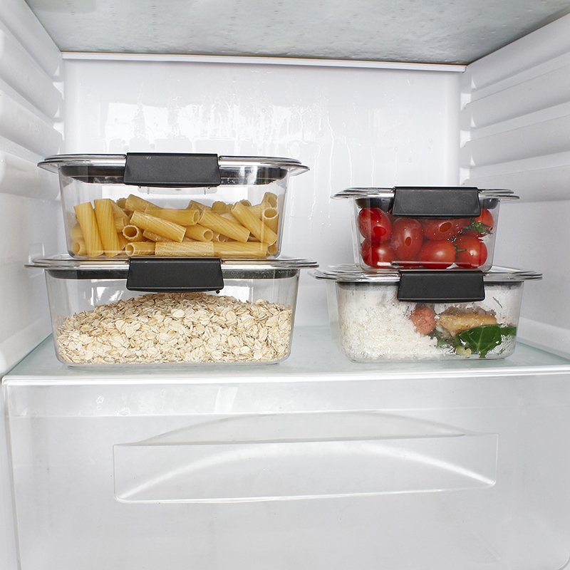 Custom Clear Plastic Kids Storage Lunch Box Pantry Fridge Kitchen Airtight Food Storage Container Set With Lid