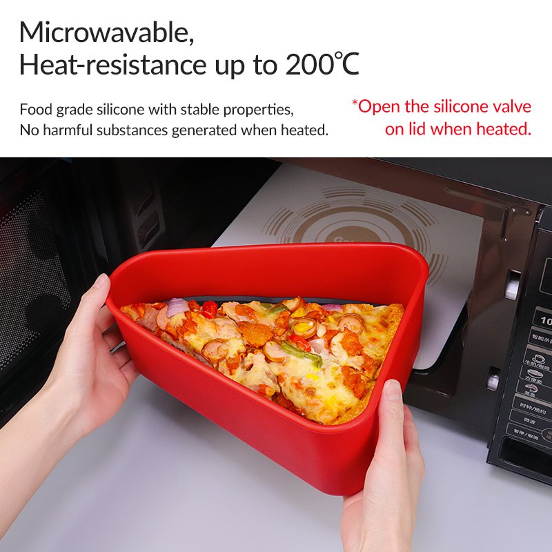 Custom Size Durable Reusable Microwavable Oven Safe Food Grade Silicone Food Storage Container Pizza Dough Proof Boxes With Lid