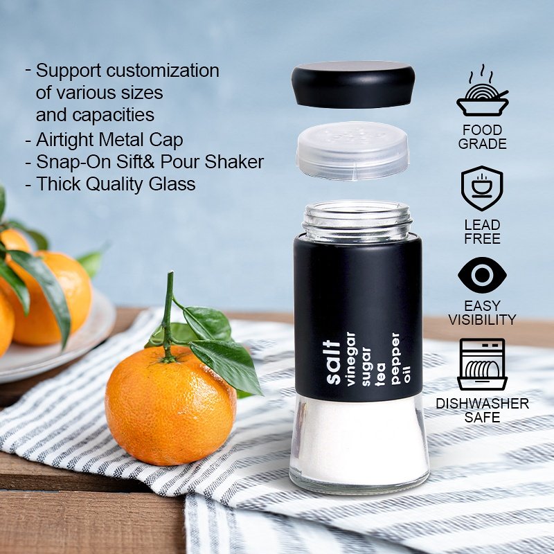 Wholesale Kitchen Food Storage Spice Jar 130ml 400ml 600ml 800ml Pepper Salt Spice Seasoning Glass Jar