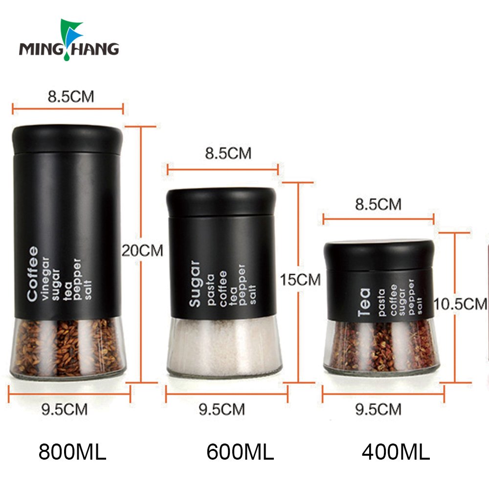 Wholesale Kitchen Food Storage Spice Jar 130ml 400ml 600ml 800ml Pepper Salt Spice Seasoning Glass Jar