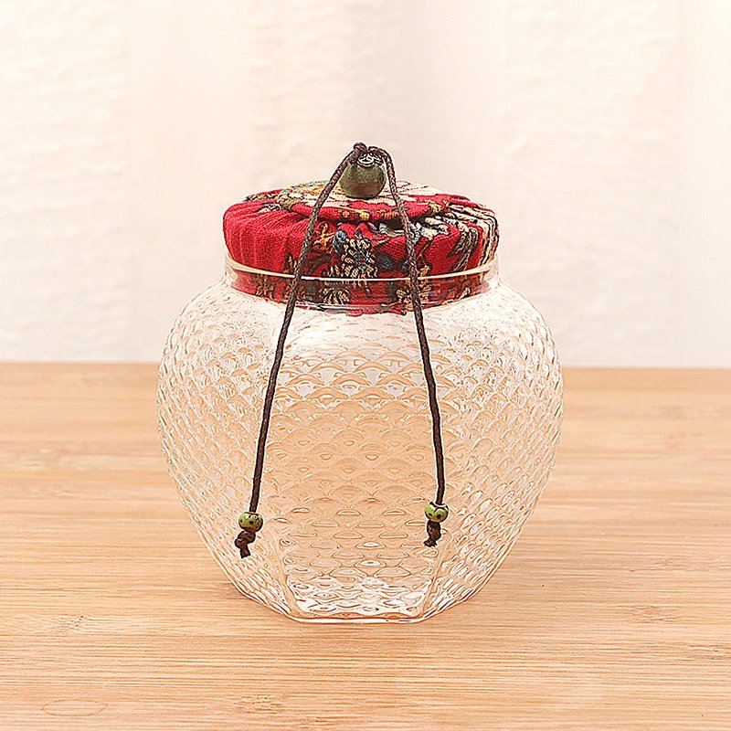 Wholesale Simple Style Candy or Coffee Airtight Food Storage Glass Perfume Jars with Sealing Cover Lid Food Storage Containers