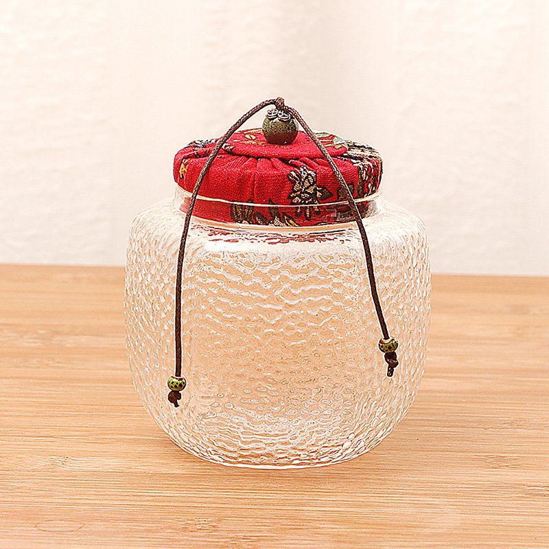 Wholesale Simple Style Candy or Coffee Airtight Food Storage Glass Perfume Jars with Sealing Cover Lid Food Storage Containers