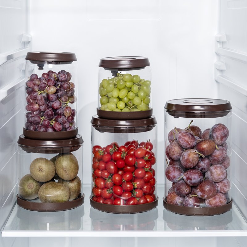 wholesale fridge kitchen storage organizer ecofriendly cereal food storage container High quality keep fresh coffee glass jar