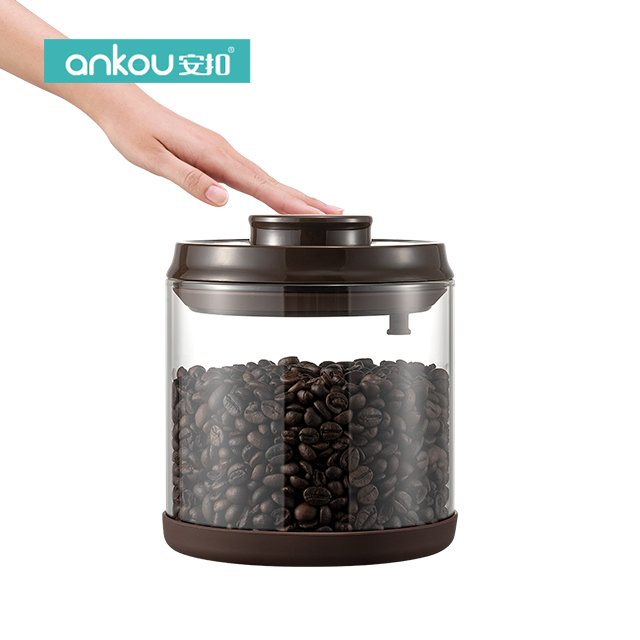 wholesale fridge kitchen storage organizer ecofriendly cereal food storage container High quality keep fresh coffee glass jar