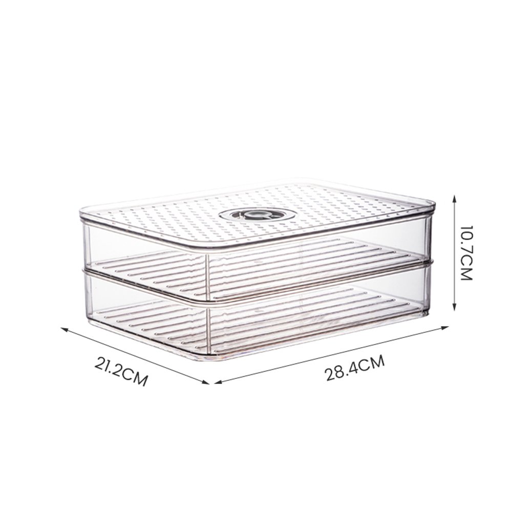 Stackable dumplings fridge crisper box food storage containers set with lids