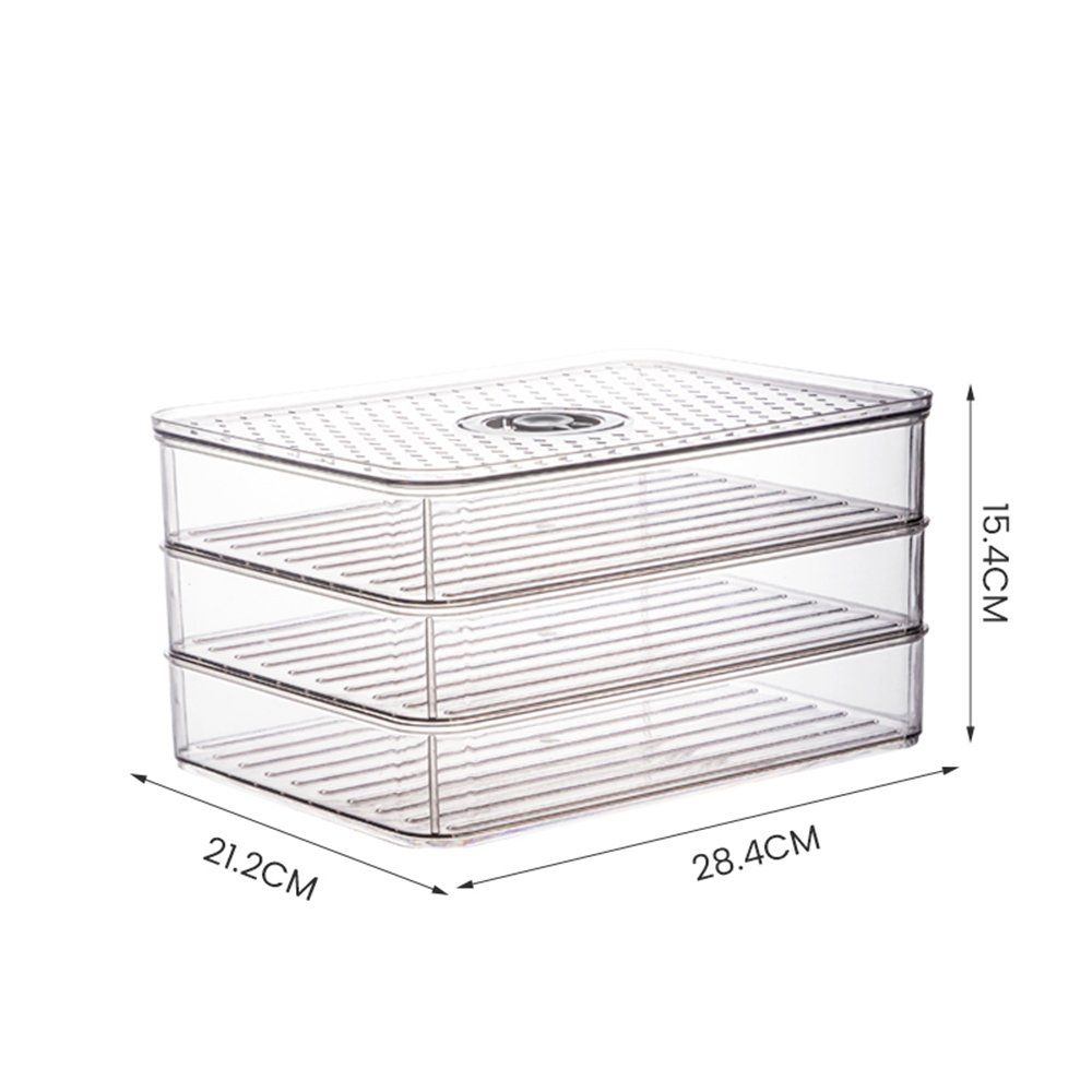 Stackable dumplings fridge crisper box food storage containers set with lids