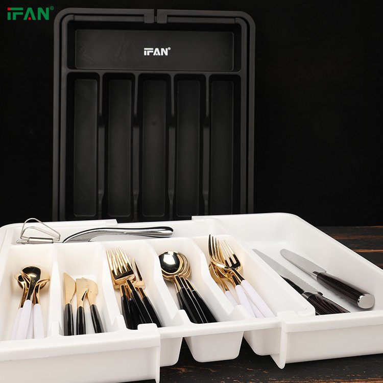 Simple Houseware Expandable Kitchen Drawer Flatware Organizer Utensil Storage Box
