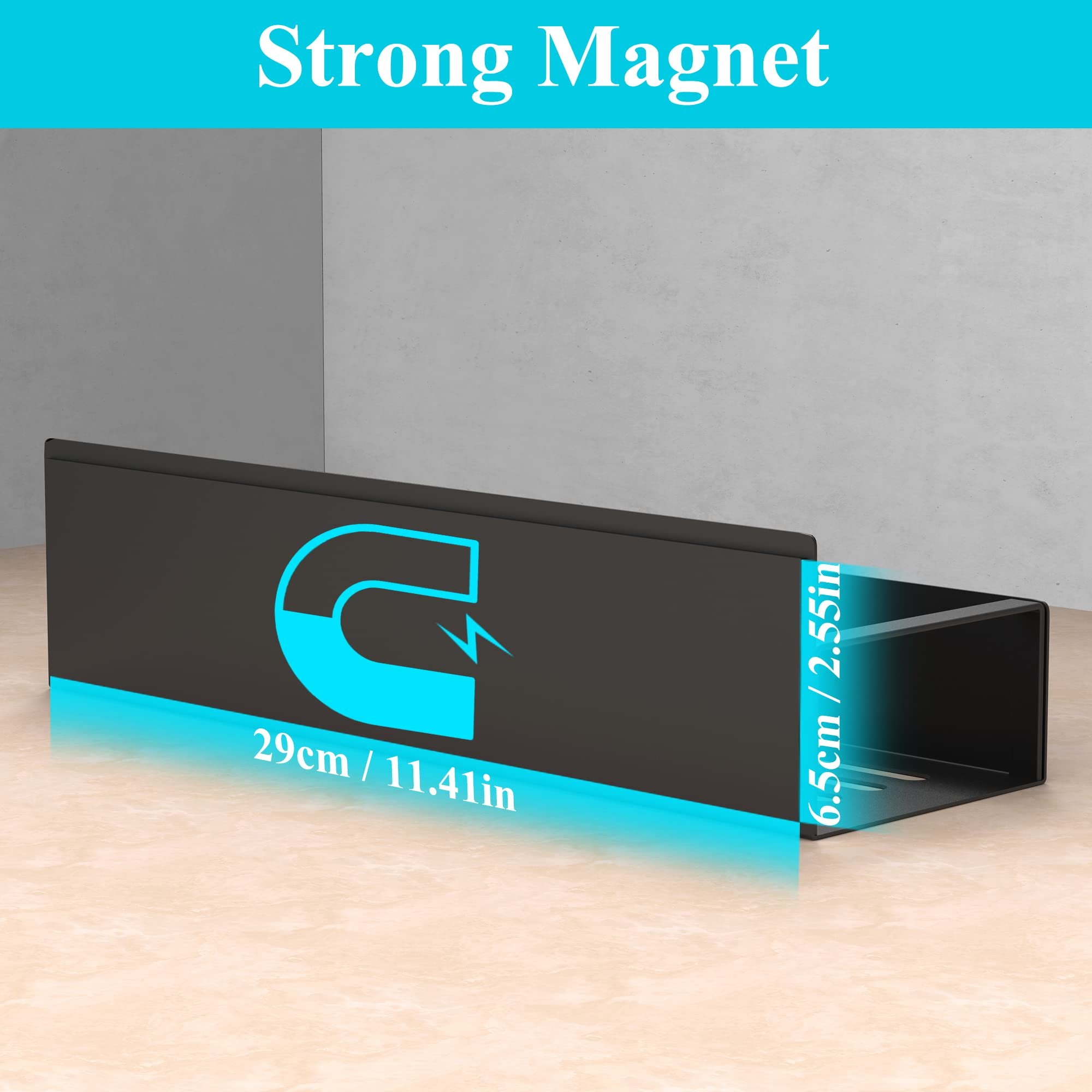4-piece magnetic spice storage rack suitable for refrigerators and ovens black refrigerator storage box and storage