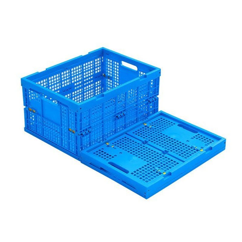 Agricultural plastic folding storage box for storing vegetables and fruits Customized ventilated plastic basket