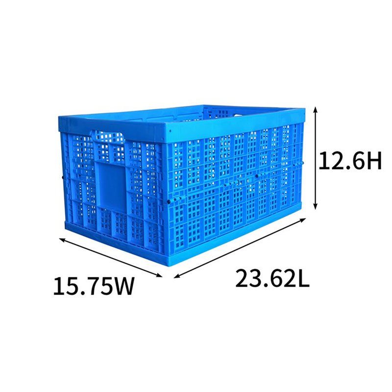 Agricultural plastic folding storage box for storing vegetables and fruits Customized ventilated plastic basket