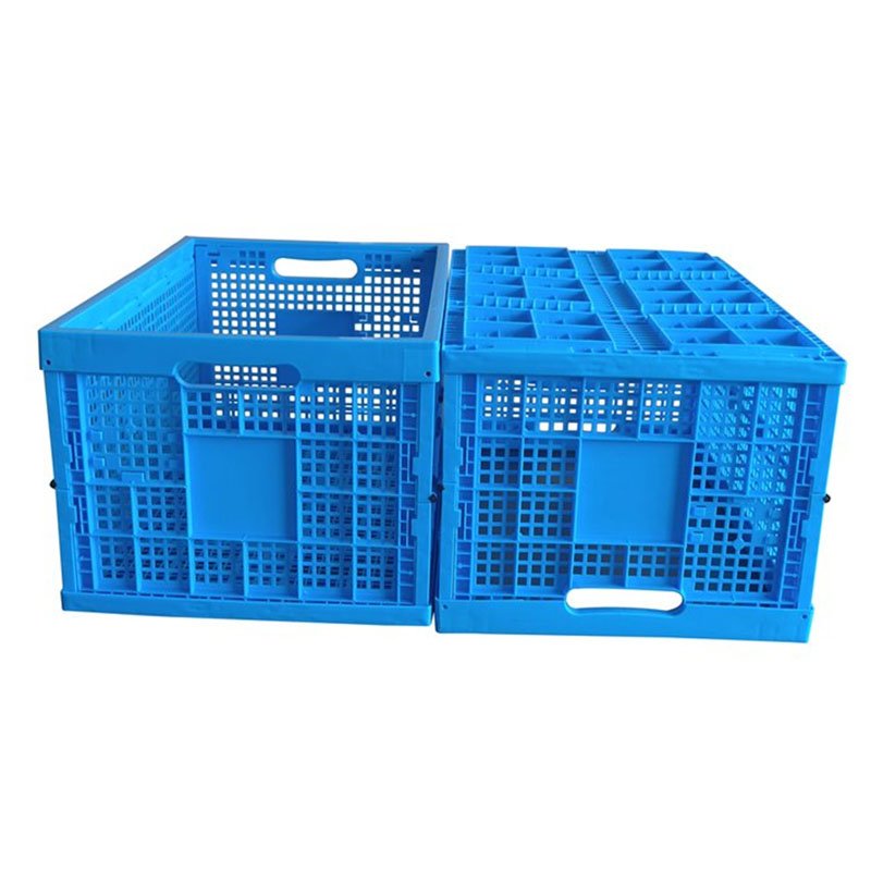 Agricultural plastic folding storage box for storing vegetables and fruits Customized ventilated plastic basket