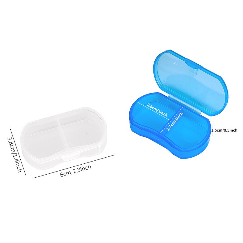 OEM Quality custom printed pill box 2 days mini plastic case clear colorful Medicine Storage Pill Box