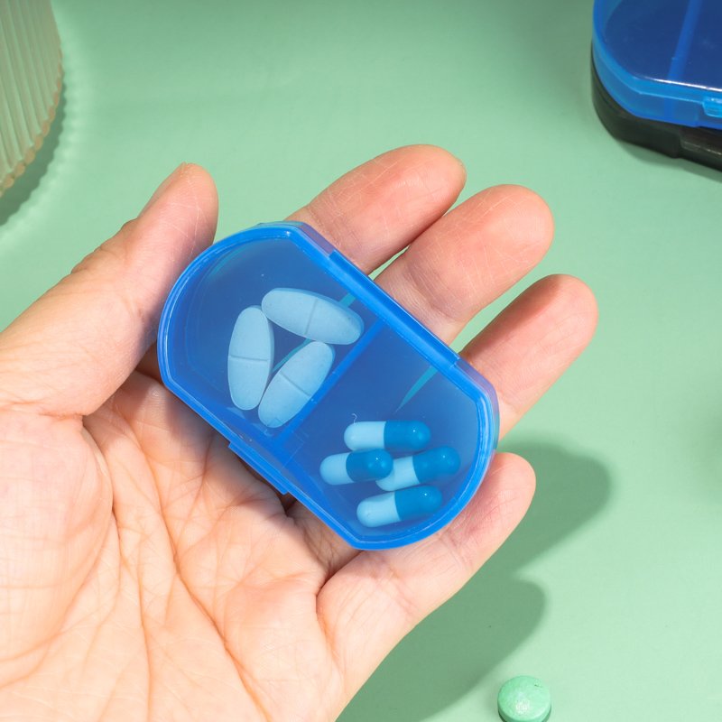 OEM Quality custom printed pill box 2 days mini plastic case clear colorful Medicine Storage Pill Box
