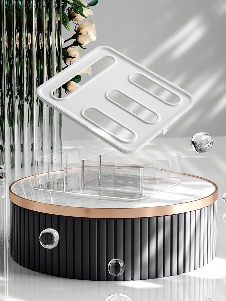 2023 Custom Kitchen Food Storage Bamboo Ziplock Bag Organizer Wall-mounted Drawer Packaging Dispenser Made of Wood