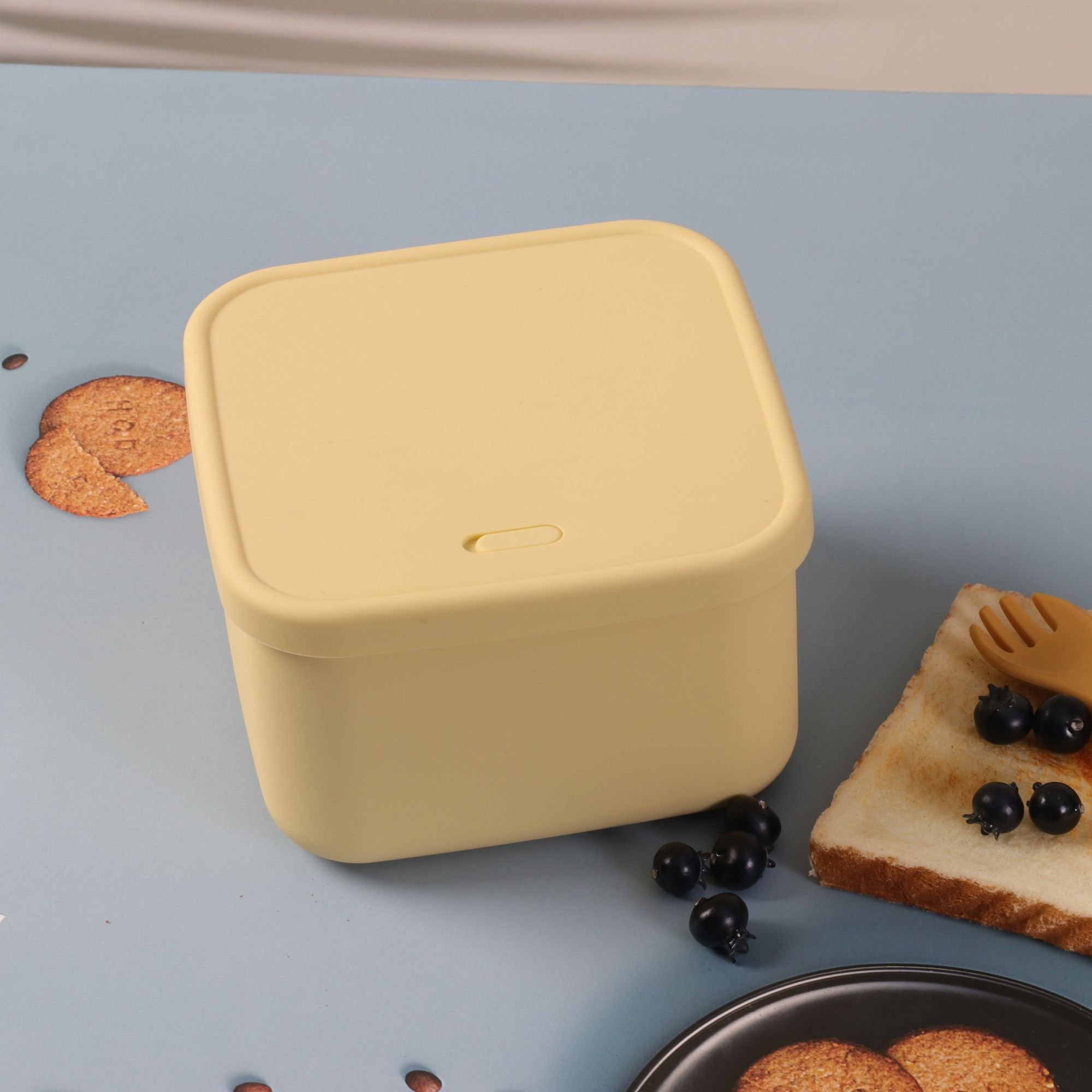 Food Grade Microwave Safe Silicone Collapsible Lunch Box Food Storage Container BPA free stack lunch box