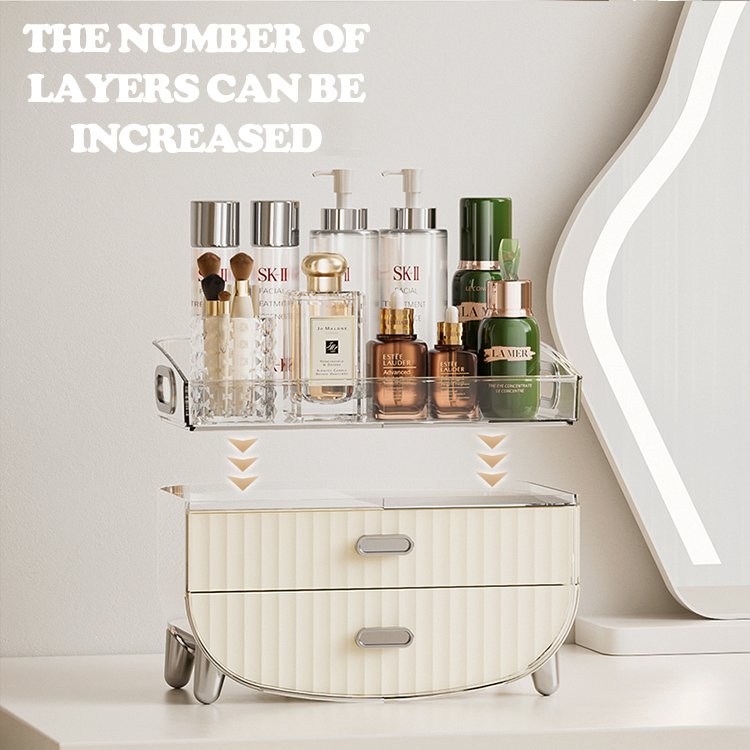 High quality cosmetics storage box Dresser desktop Organizer skincare storage rack Skin Care Dresser Organizer Rack