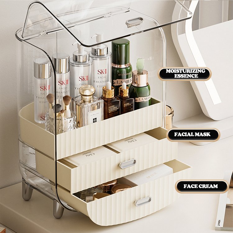 High quality cosmetics storage box Dresser desktop Organizer skincare storage rack Skin Care Dresser Organizer Rack