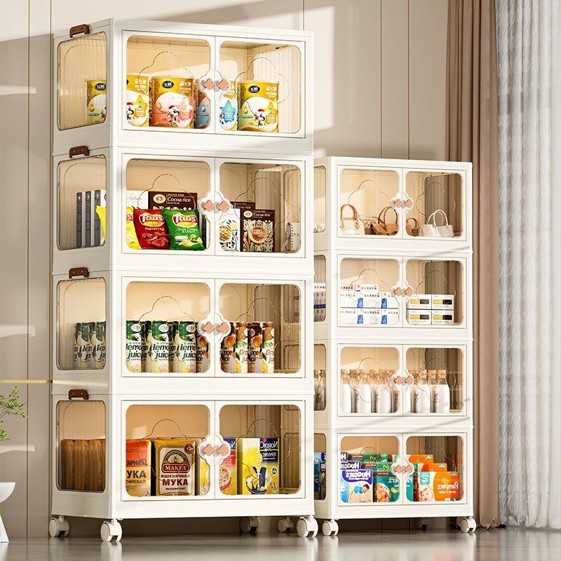 Factory direct multifunction bathroom kitchen folding plastic cabinet storage