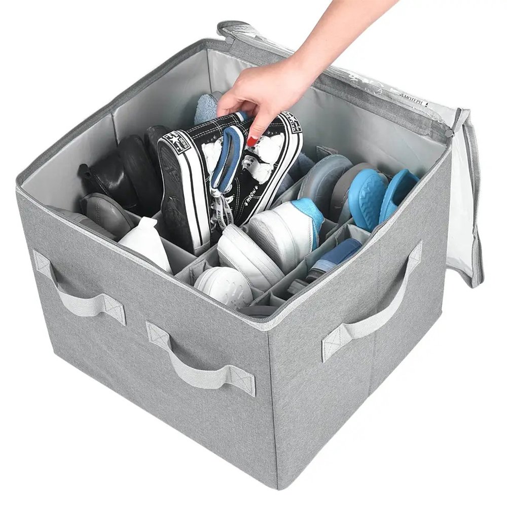 Competitive Price Home Organizer Storage Box Fabric Square Storage Boxes Shoe Organizer Storage Box