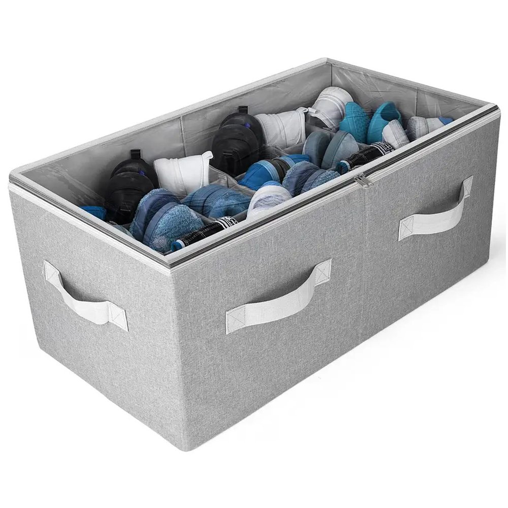 Competitive Price Home Organizer Storage Box Fabric Square Storage Boxes Shoe Organizer Storage Box