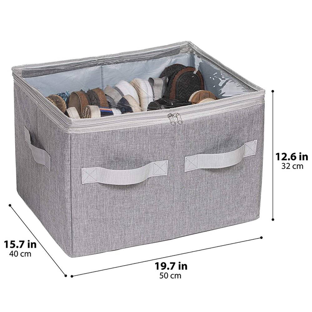 Competitive Price Home Organizer Storage Box Fabric Square Storage Boxes Shoe Organizer Storage Box