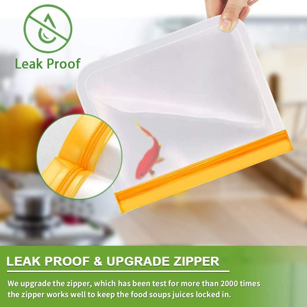 BAP Free Food Storage Bag Collection Food Bags Set PEVA Fresh-keeping Reusable Bag For Food Storage
