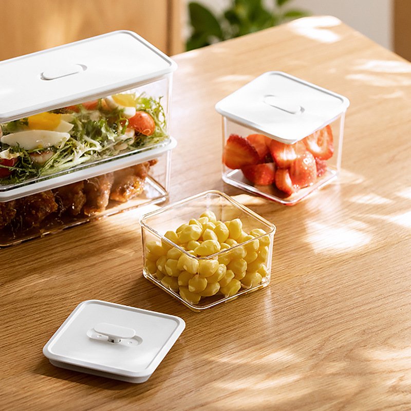 Kitchen Fridge Organization Food Fruits Vegetable Plastic Storage Box Freezer Refrigerator Container Storage Bins with Lid