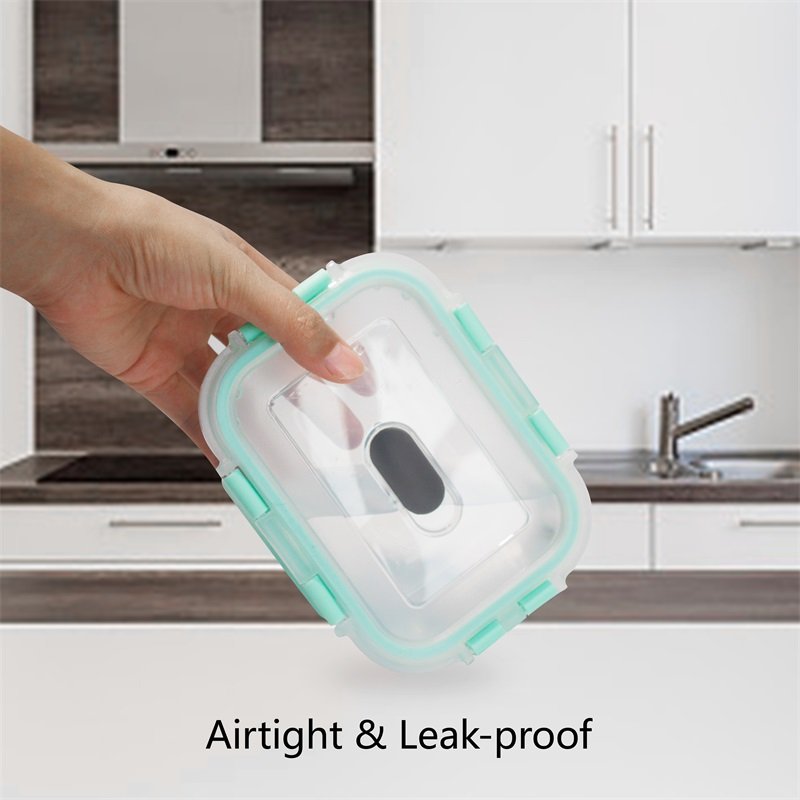 10 Piece Glasswaer Heat Resistant Borosilicate Glass Meal Prep Containers Glass Bowl Food Storage Container Set