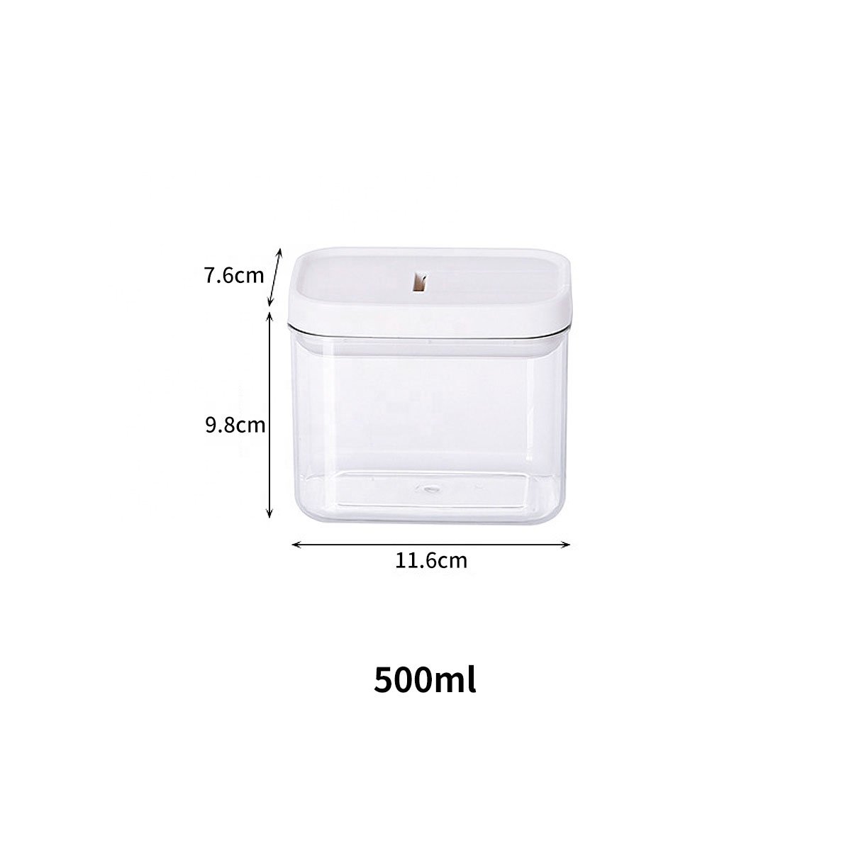 Airtight Stackable Food Containers Fridge Plastic Organizer Food Storage Boxes Bins with Lid