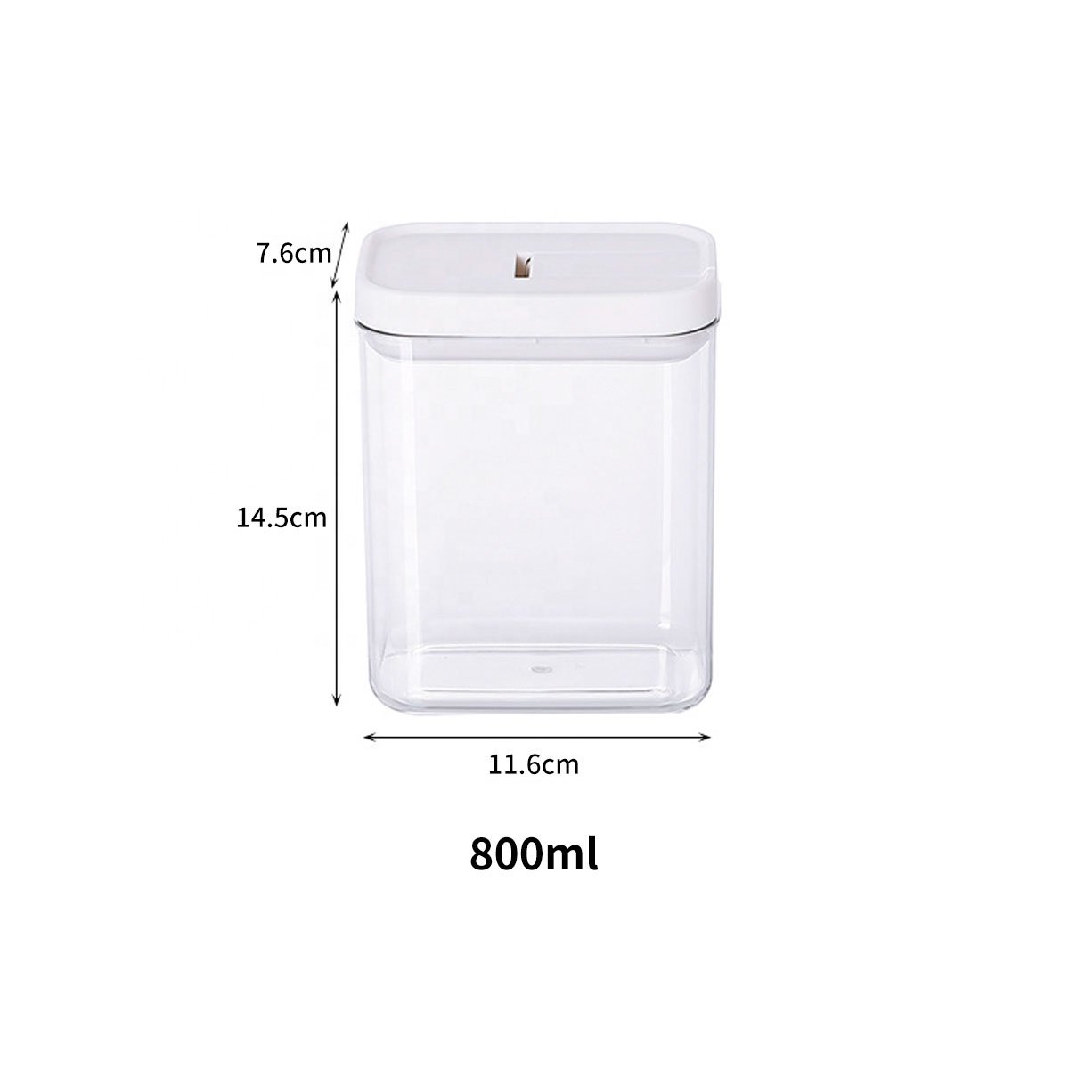 Airtight Stackable Food Containers Fridge Plastic Organizer Food Storage Boxes Bins with Lid