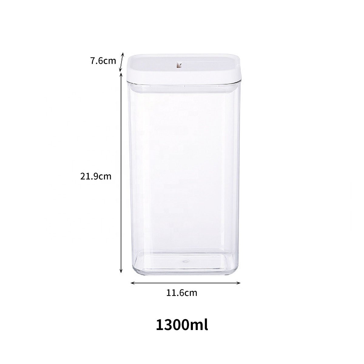 Airtight Stackable Food Containers Fridge Plastic Organizer Food Storage Boxes Bins with Lid