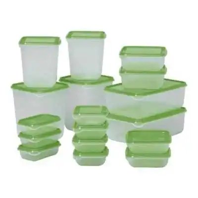 A Set of 17 Pieces High Quality Large Capacity Plastic Meal Box Lunch Boxes with Cover Multi-Function Food Storage Containers