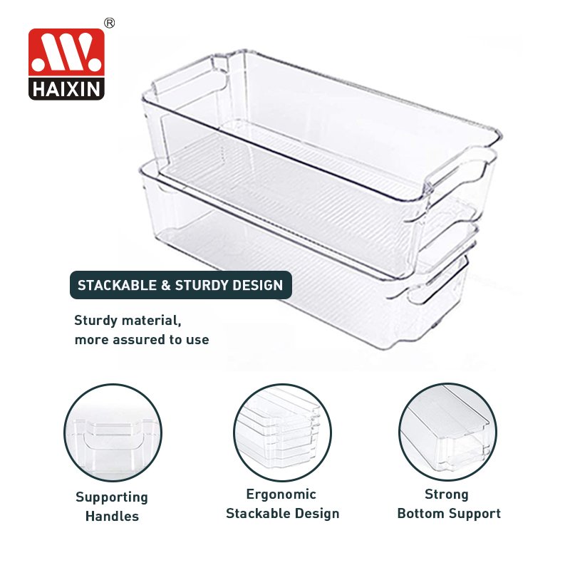 Kitchen Plastic Cabinet Drawer Egg Food Storage Box Container Pantry Ref Fridge Refrigerator Organizer Bins Set