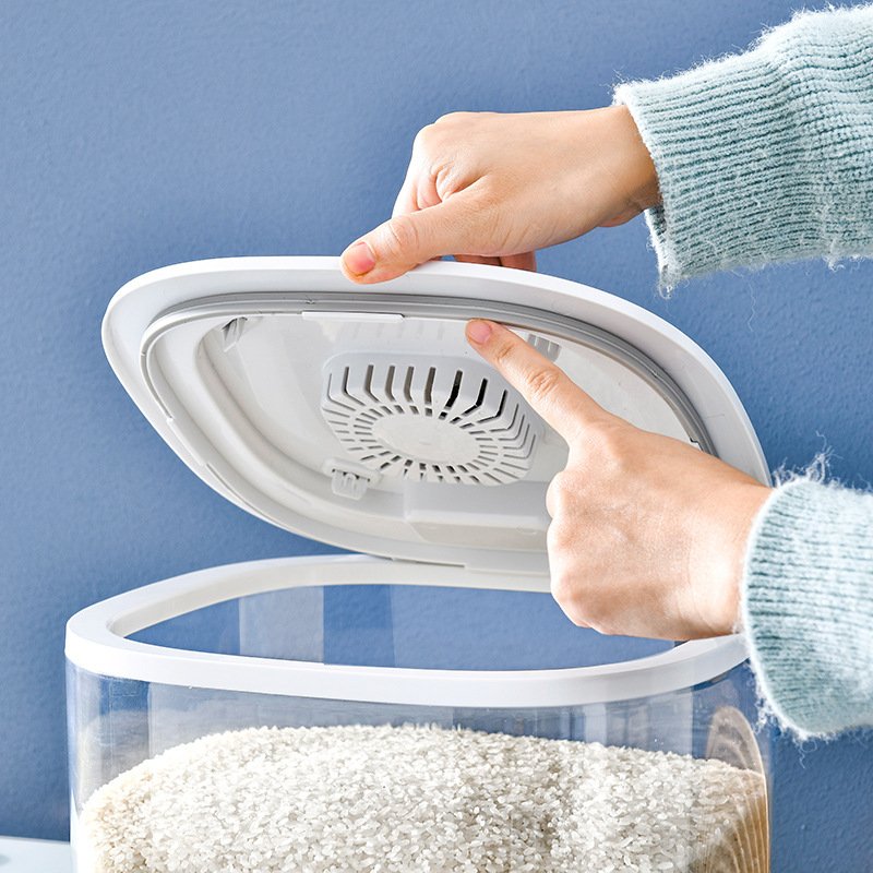 2022 INS Wholesale Rice Drum Large Capacity Household Grain Storage Box Sealed Transparent Rice Storage Box