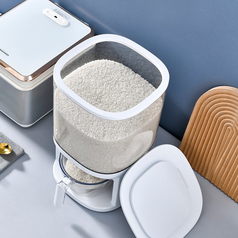 2022 INS Wholesale Rice Drum Large Capacity Household Grain Storage Box Sealed Transparent Rice Storage Box
